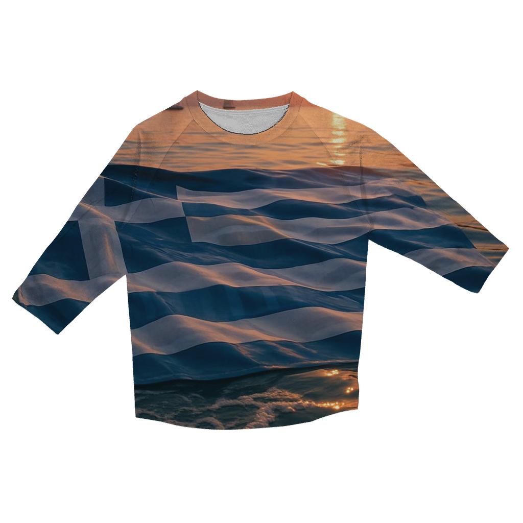 Aegean Flag Tide trendy 3/4 sleeve tops