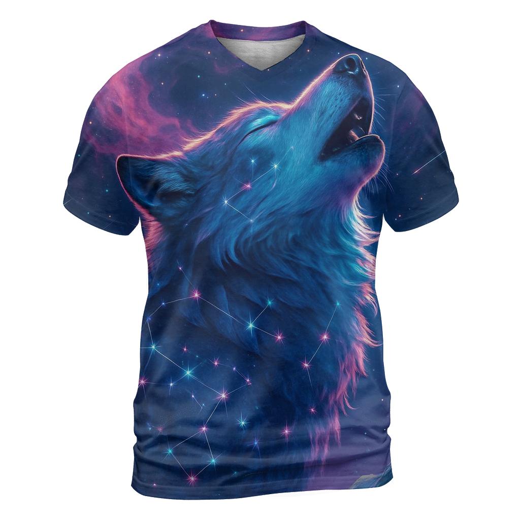 Nebula Howl Sentinel creative print fashion shirts