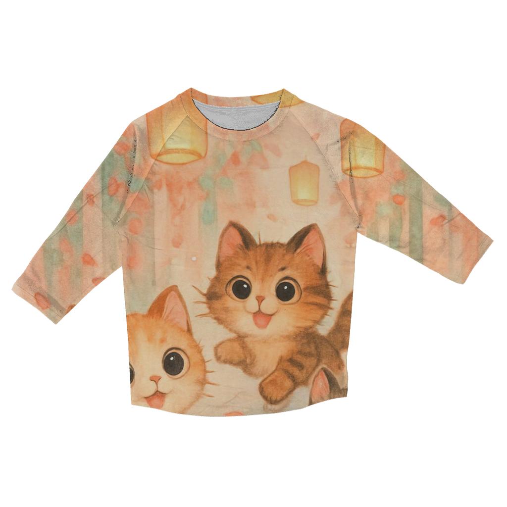 Lantern Alley Kittens custom 3/4 sleeve shirts