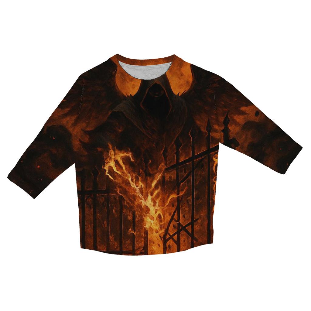Wraith Of The Ember Gate casual three quarter sleeve shirts