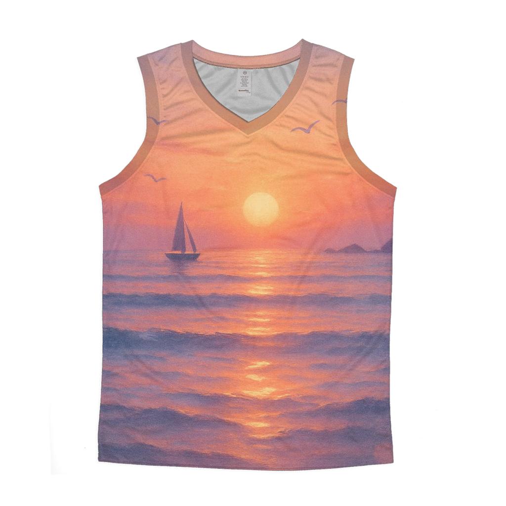 Coral Tide Horizon cotton sleeveless tops