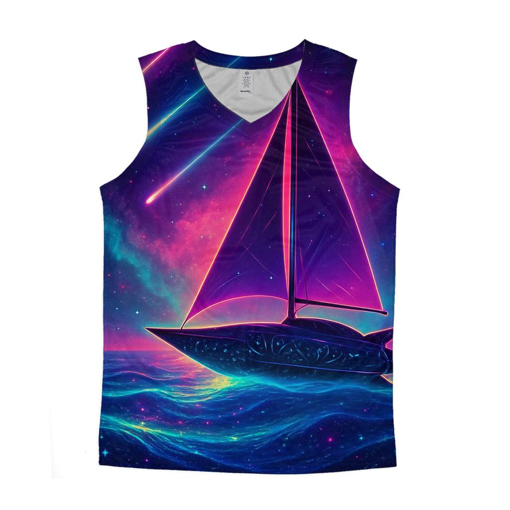 Neon Aurora Voyager sports performance tank tops