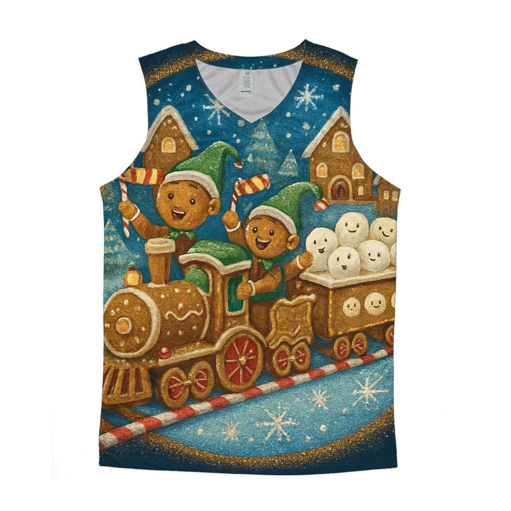 Gingerbread Train Party casual summer tank tops