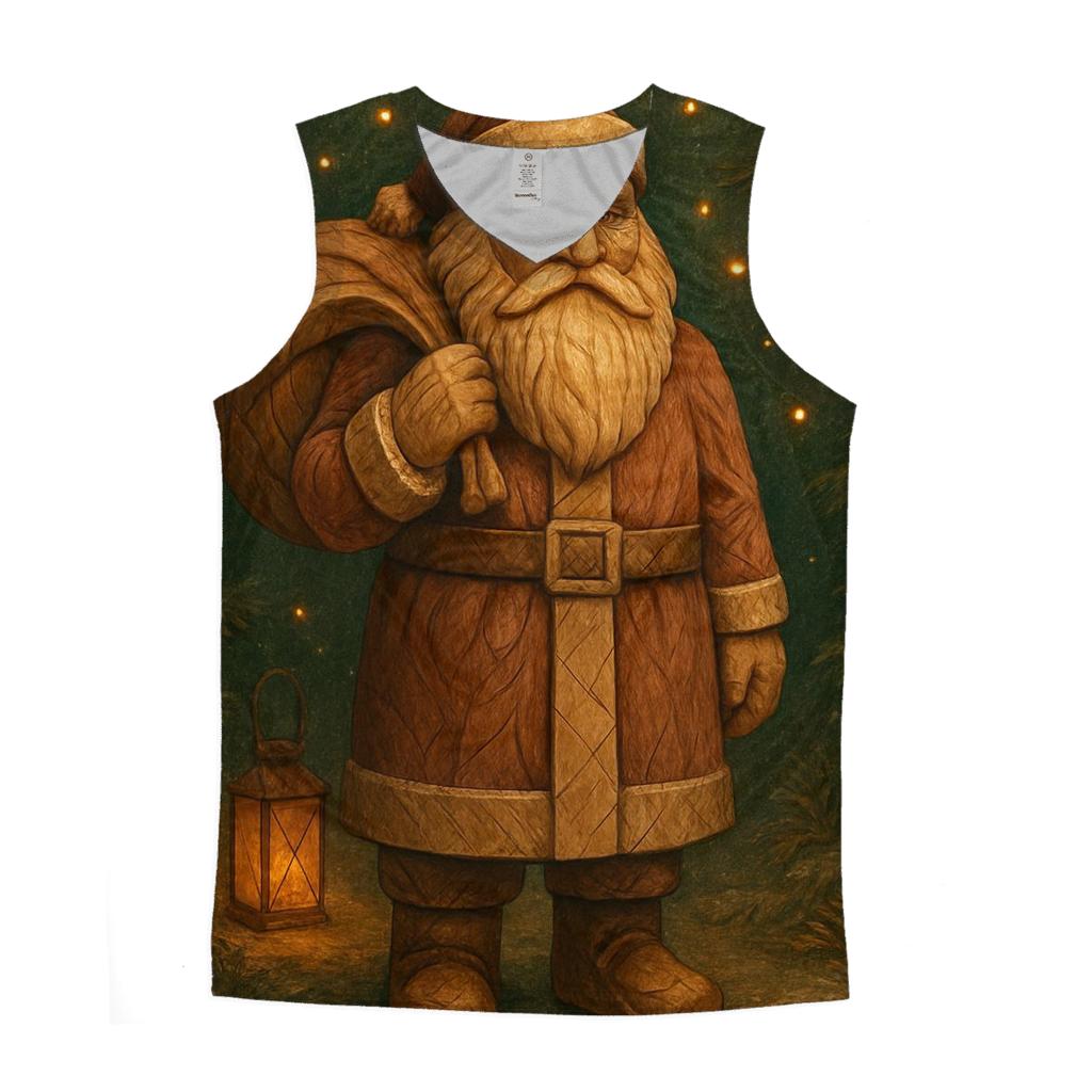 Woodland Carved Santa stylish racerback tanks