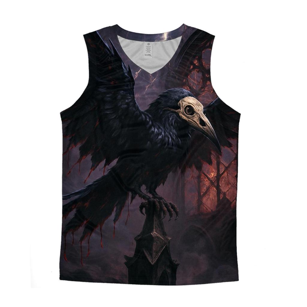 Vengeful Raven Of The Blood Spire personalized athletic tanks