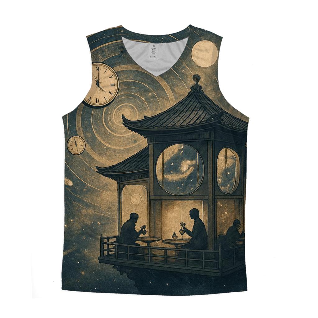 Time Dilation Tea House trendy fitted tank tops