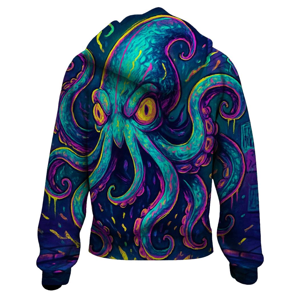 Neon Pocket Kraken custom hoodies