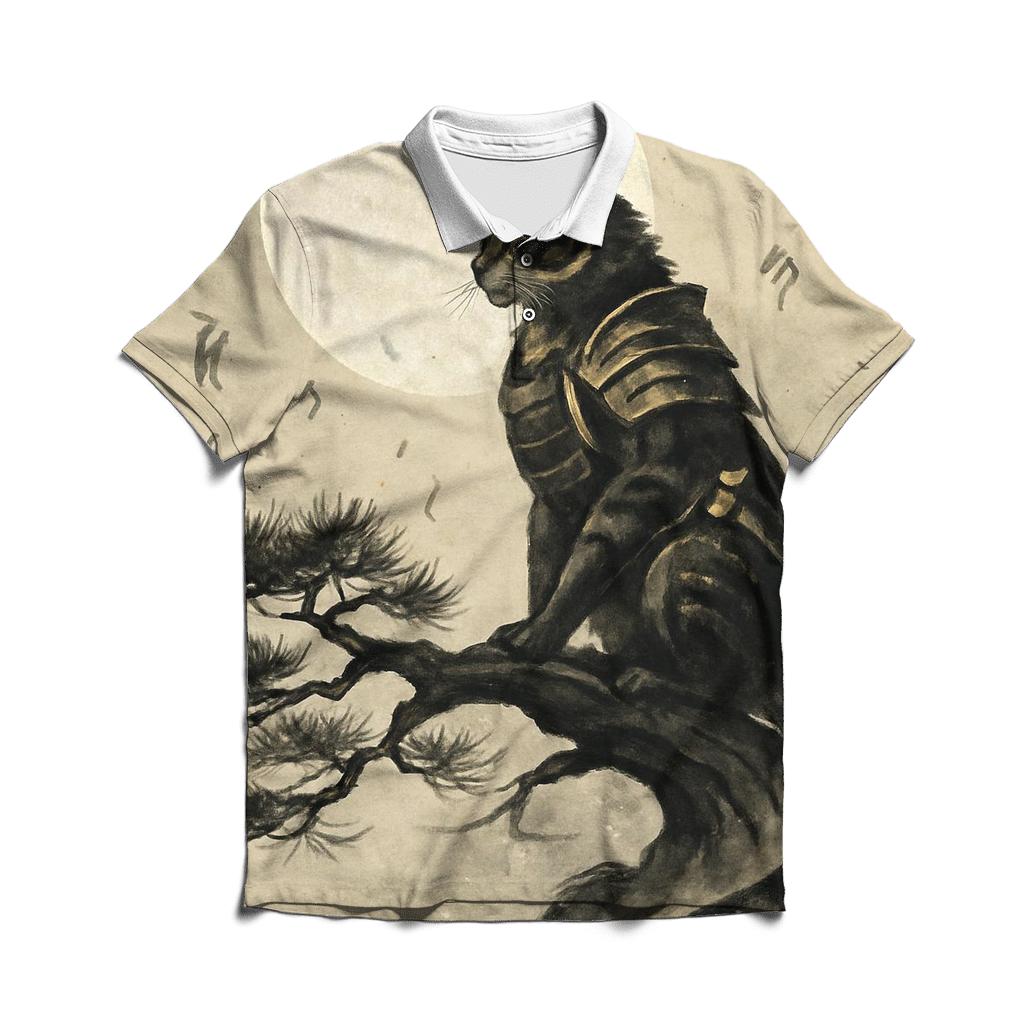 Samurai Moon Watcher custom polo shirts