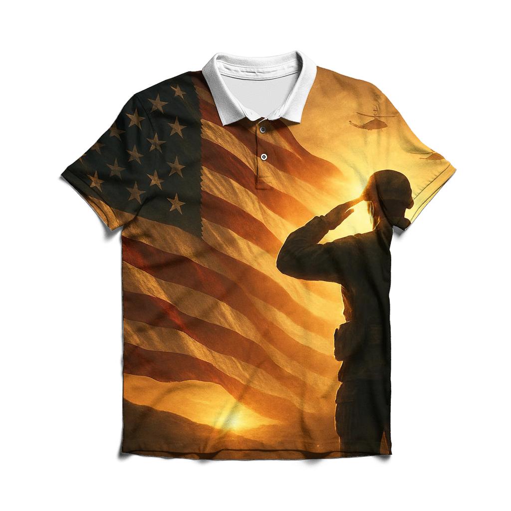 Dawn Sentinel Flag personalized polo shirts