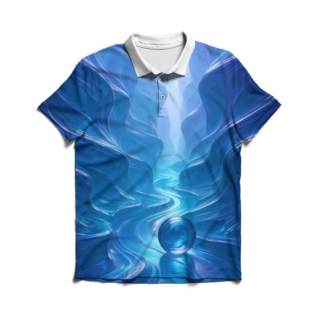 Glass Canyon Gradient embroidered polo tops