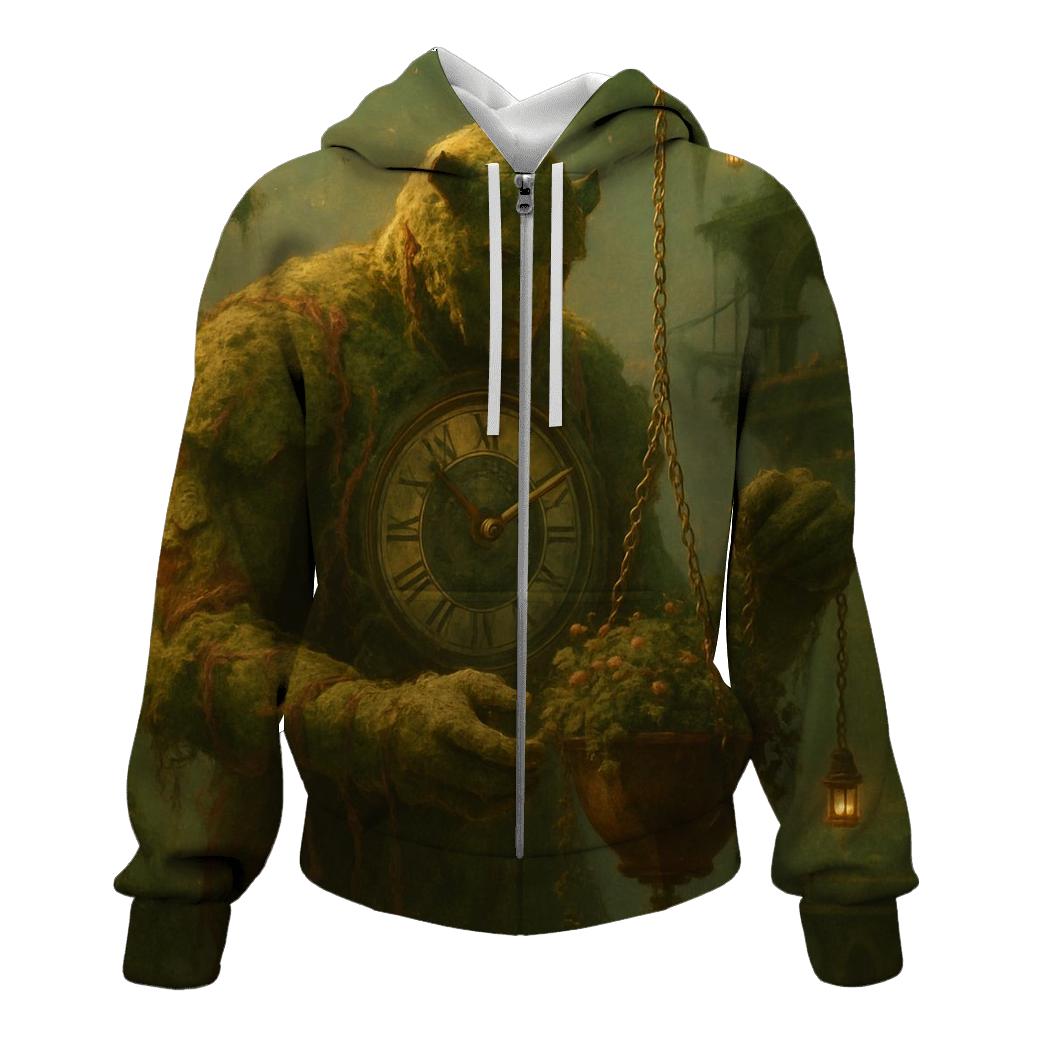 Clocktower Garden Golem embroidered hoodies