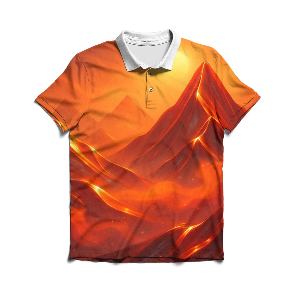 Sunset Prism Rise branded logo polo shirts