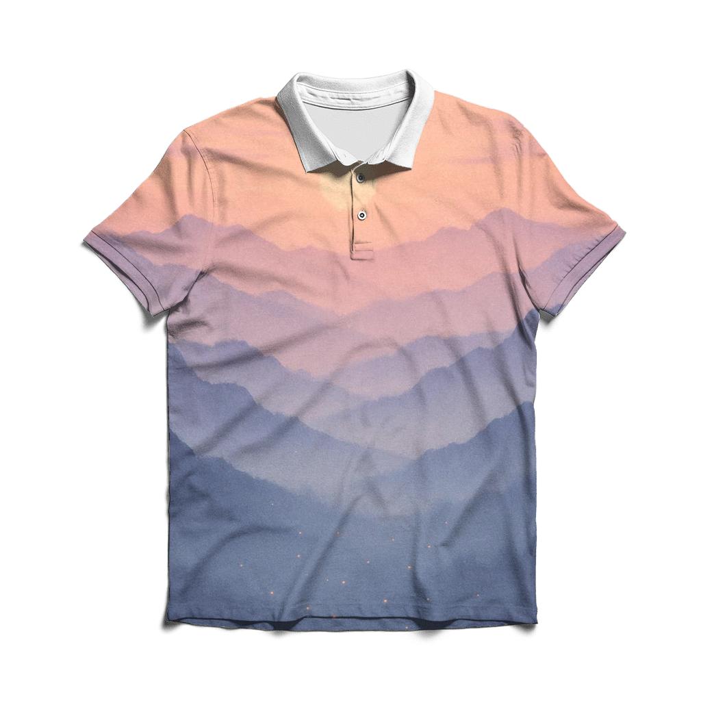 Lavender Ridge Reverie casual sports polo shirts