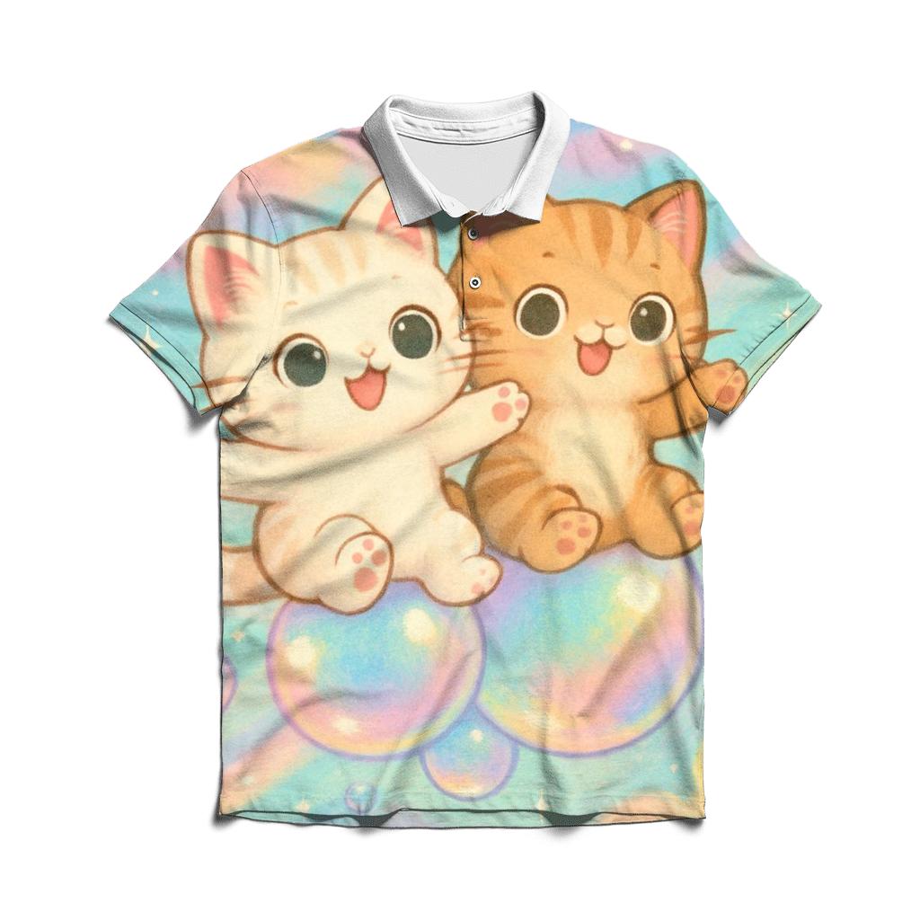 Rainbow Bubble Floaters classic pique polos