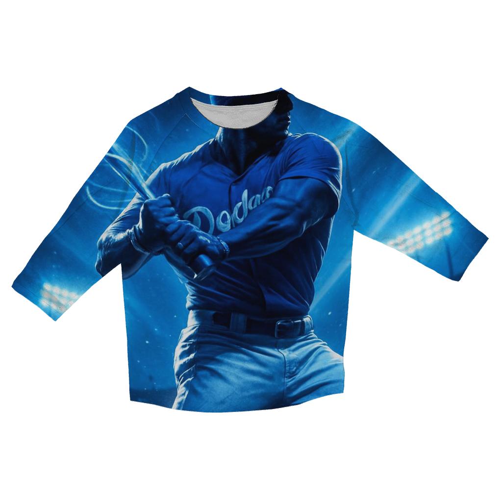 Blue Energy Swing designer 3/4 sleeve blouses