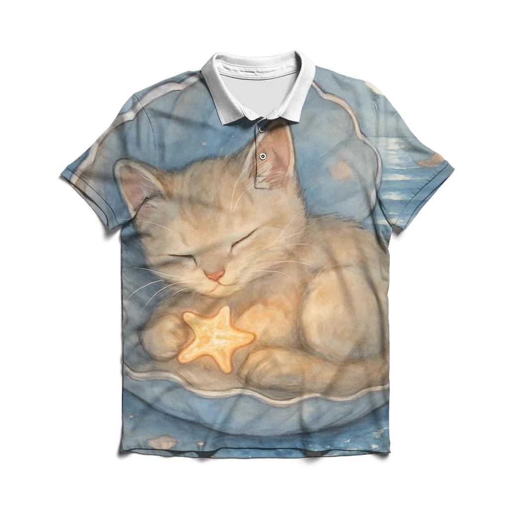 Seaside Shell Nap stylish collar polo tees