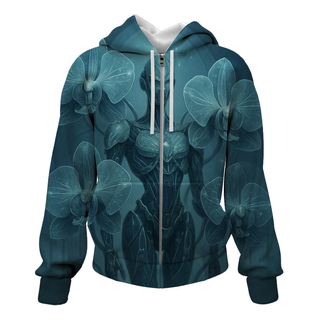 Binary Orchid Sentinel zip-up hoodies