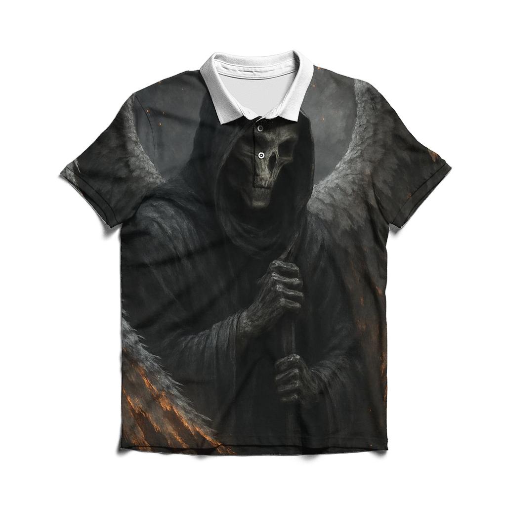 Fallen Angel In Ashen Wings stylish collar polo tees