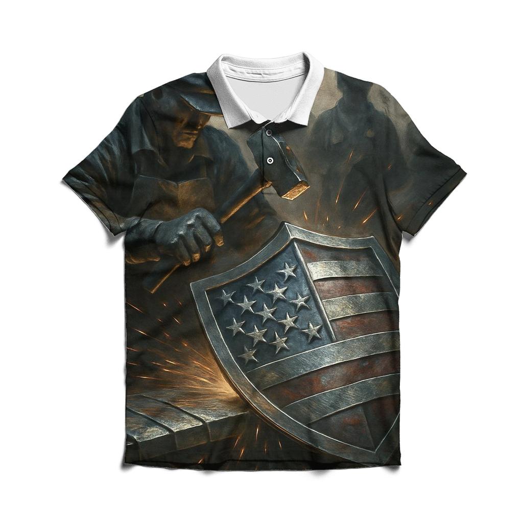 Forged In Freedom premium cotton polo shirts