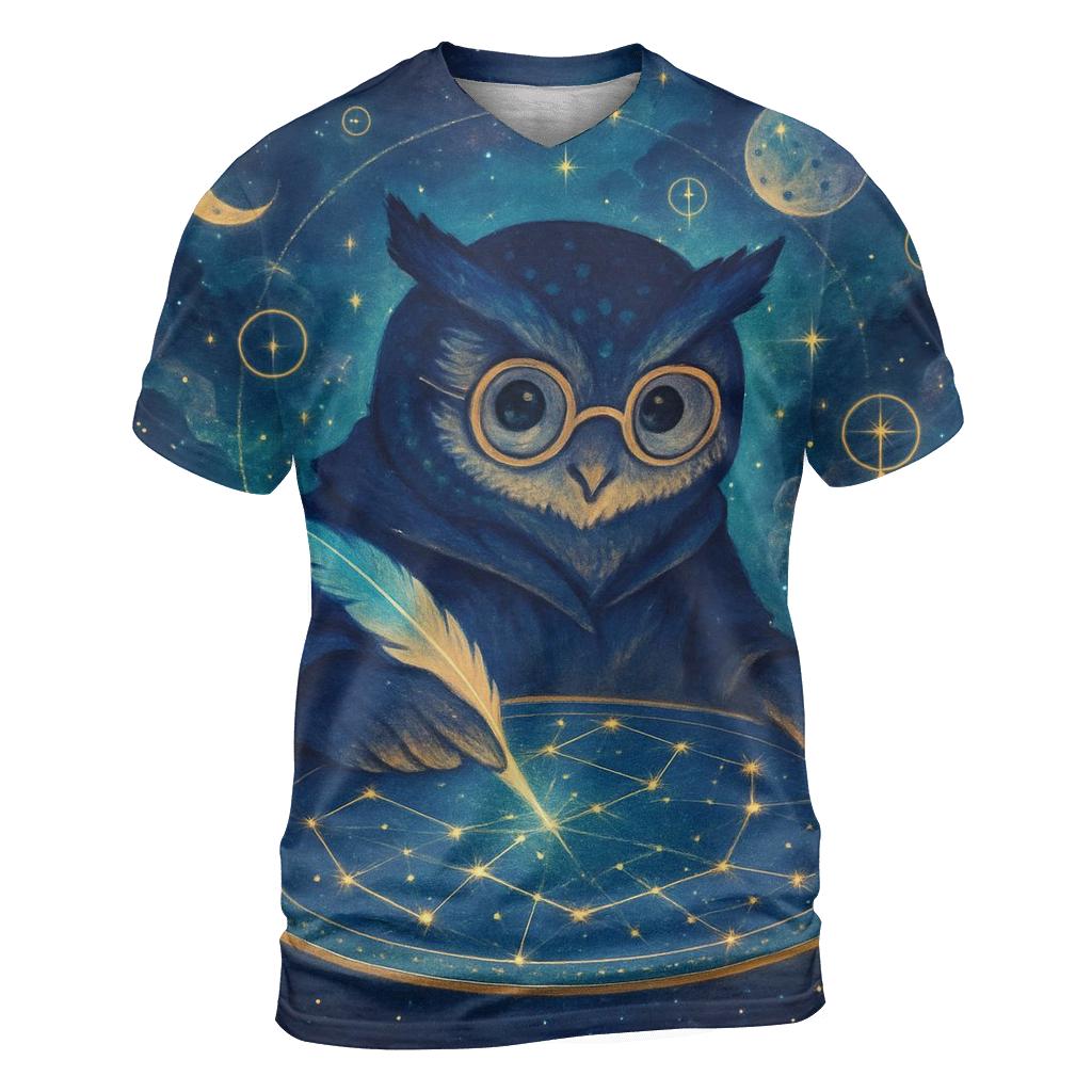 Starlit Cartographer vibrant all-over design tees