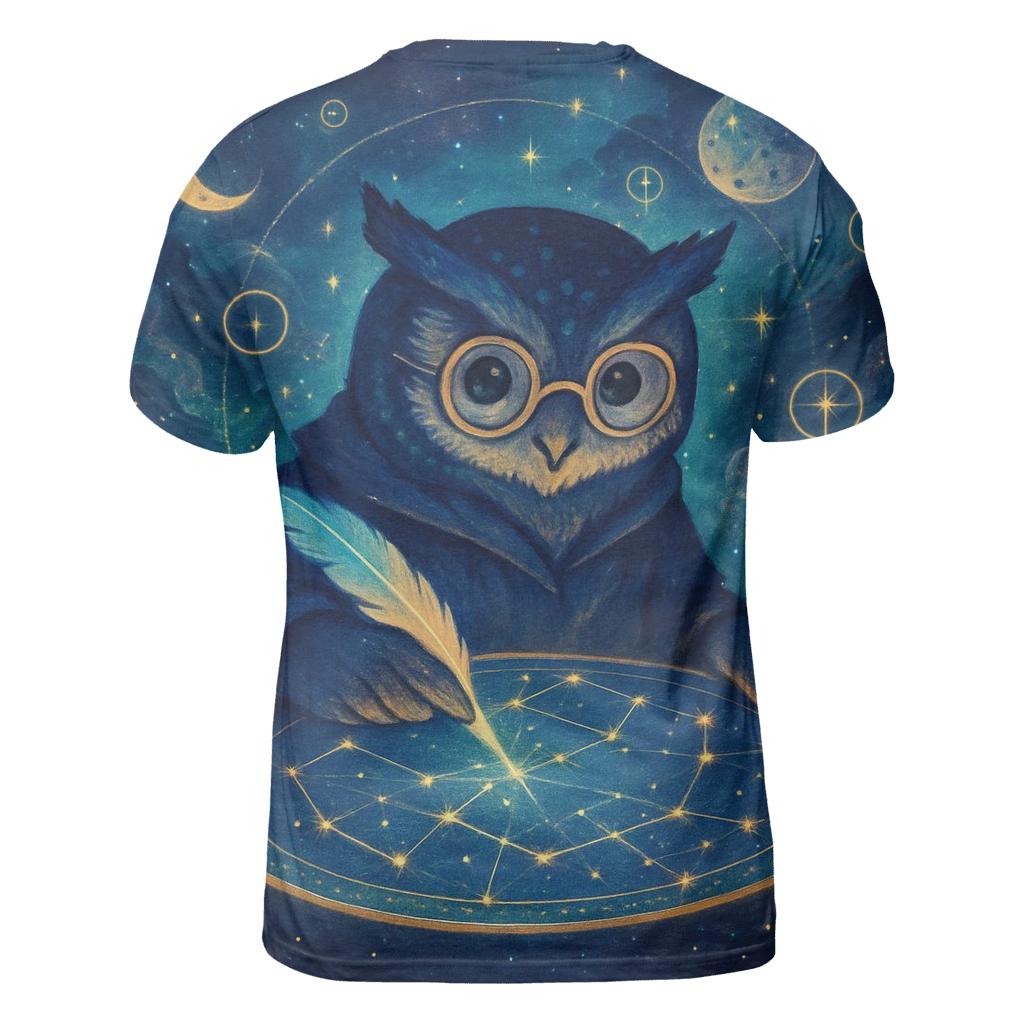 Starlit Cartographer vibrant all-over design tees