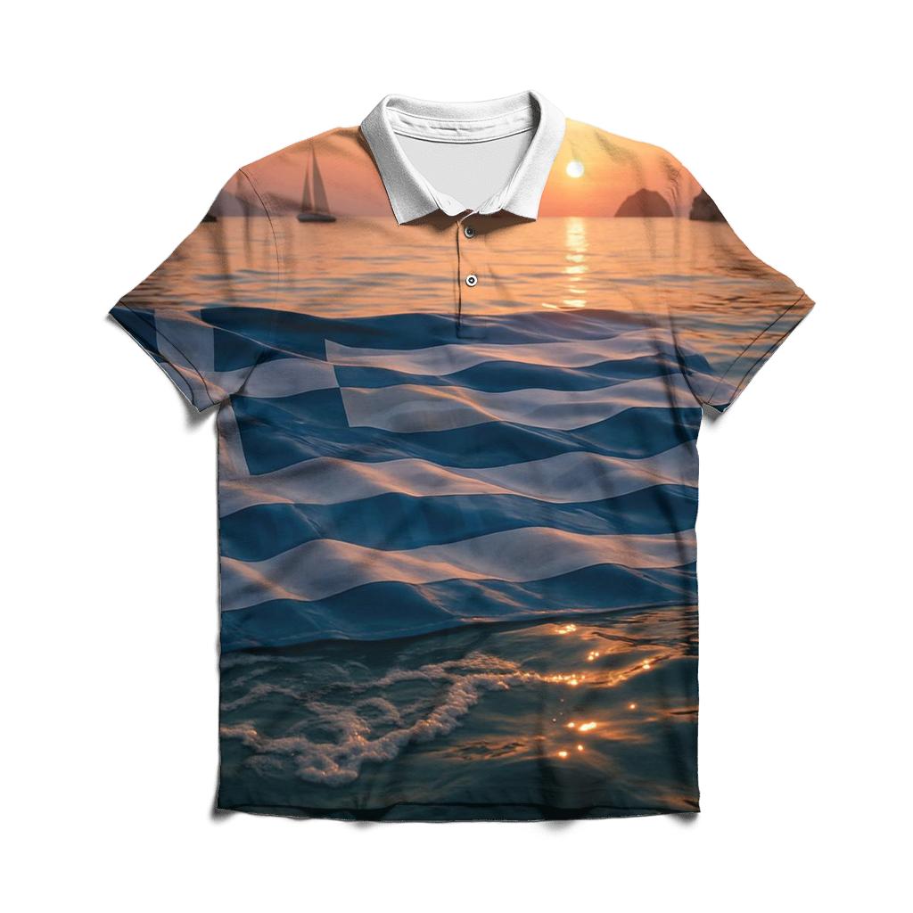 Aegean Flag Tide classic pique polos