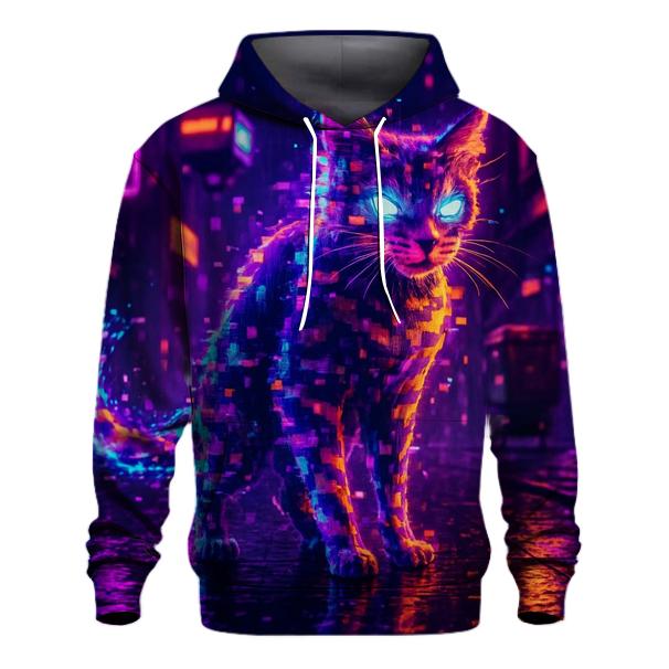 Glitch Alley Cat zip-up hoodies