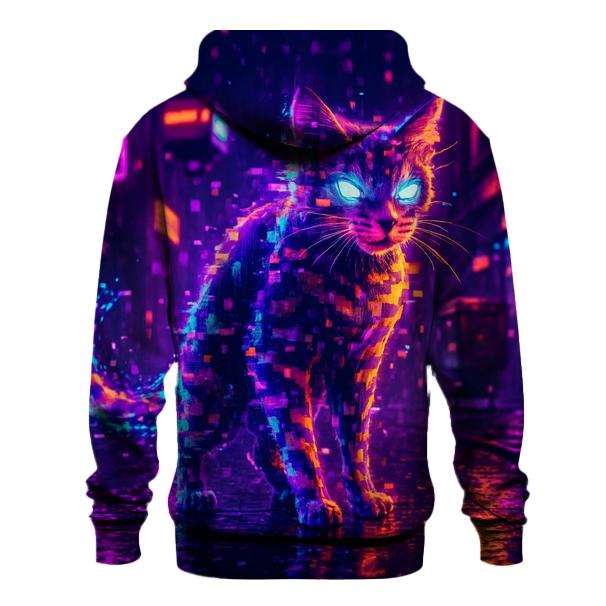 Glitch Alley Cat zip-up hoodies