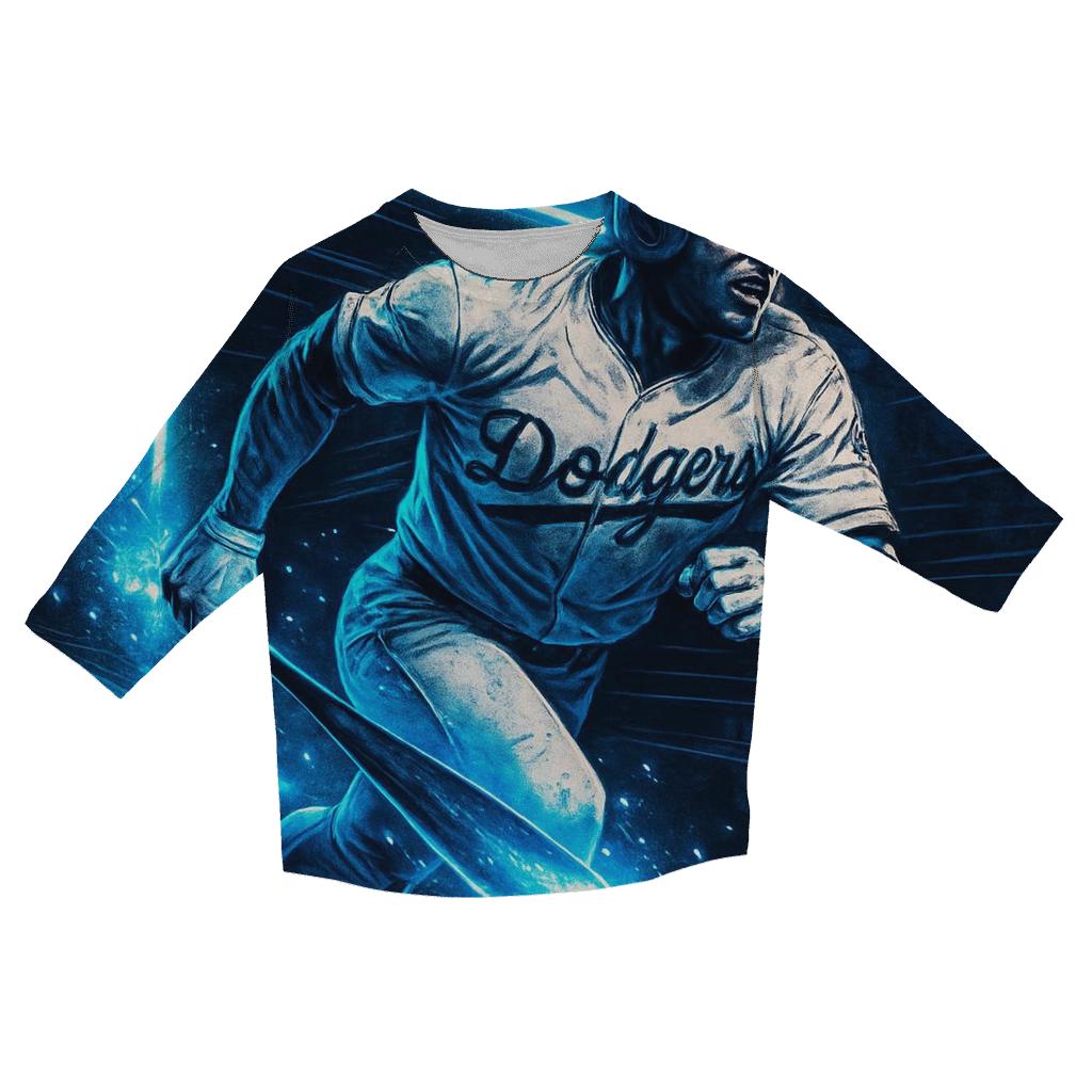 Neon Dugout Charge personalized 3/4 sleeve tees