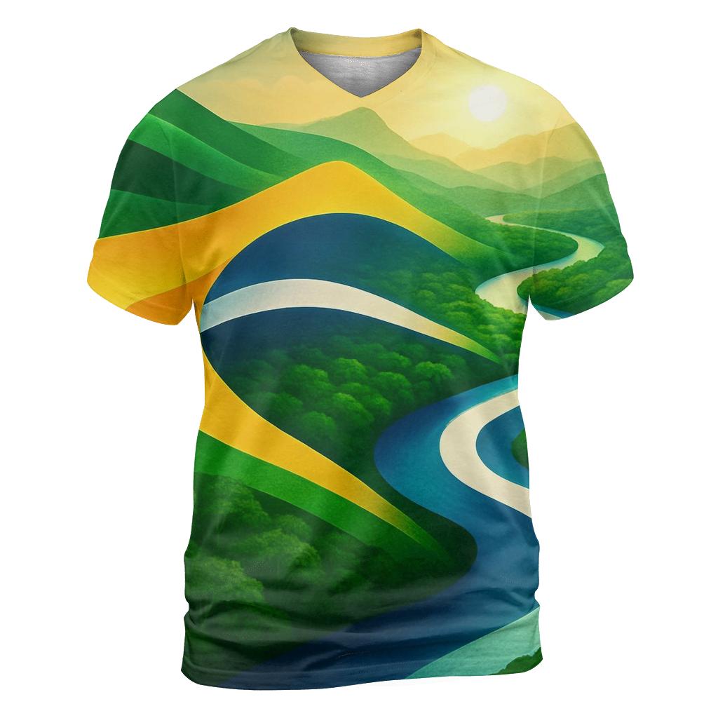 Amazon Pulse Banner vibrant all-over design tees