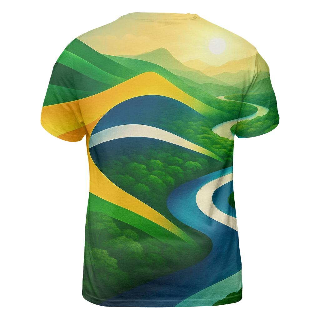 Amazon Pulse Banner vibrant all-over design tees
