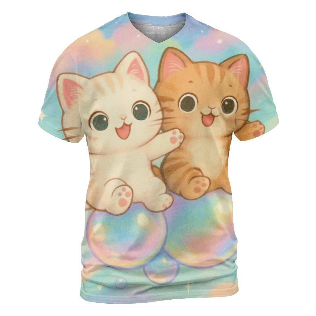 Rainbow Bubble Floaters statement graphic shirts