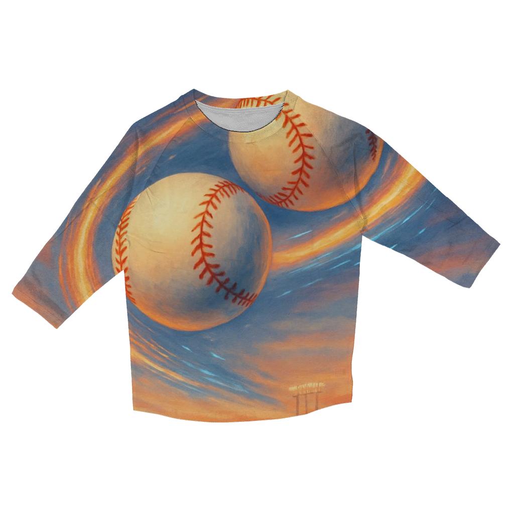 Sunset Two-Seam Fusion personalized 3/4 sleeve tees