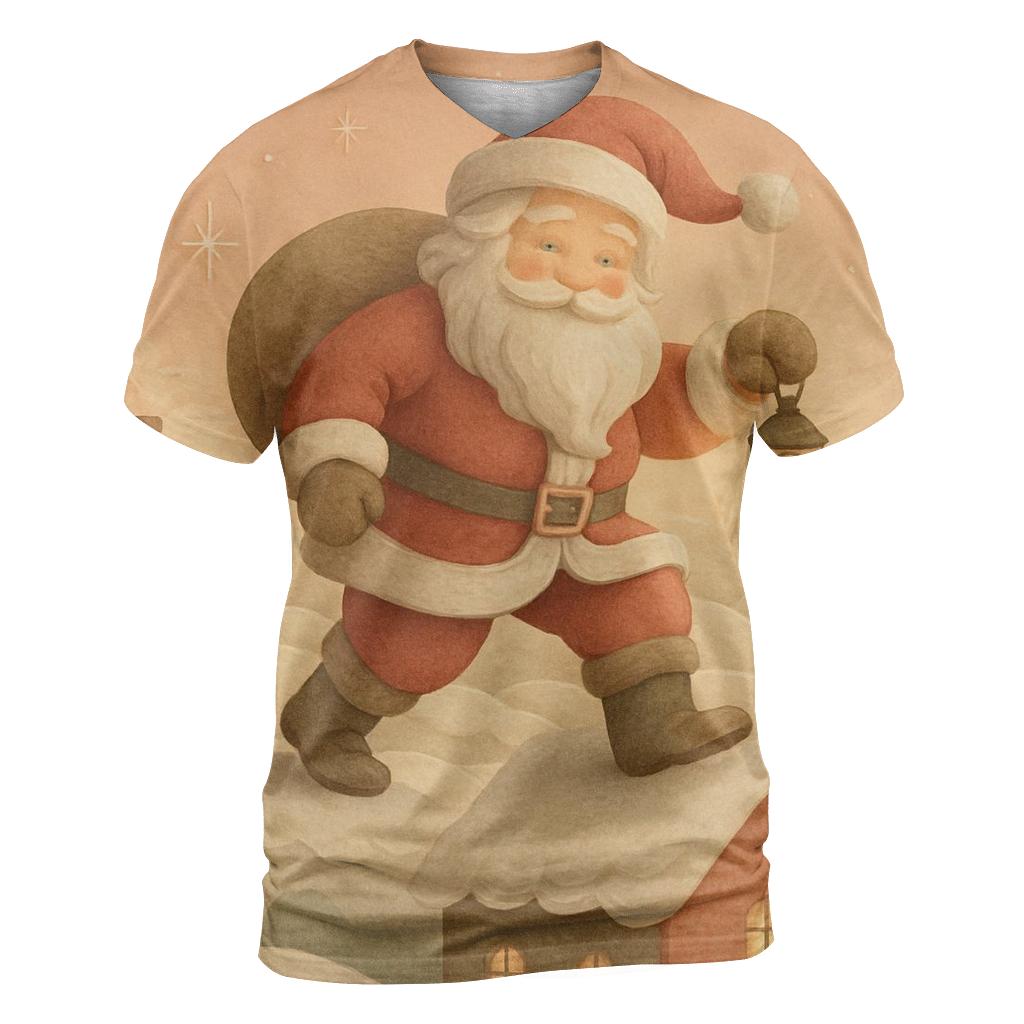 Paper Cut Storybook Santa custom all-over print shirts