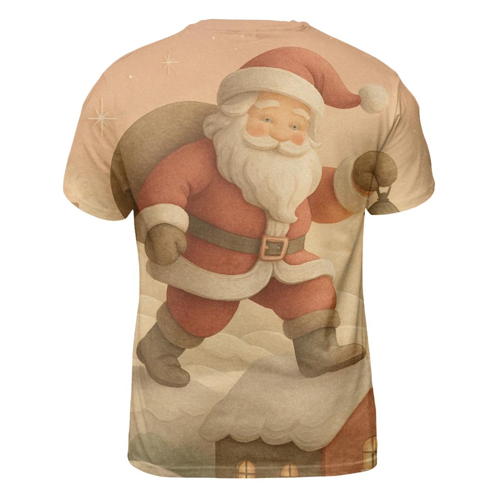Paper Cut Storybook Santa custom all-over print shirts