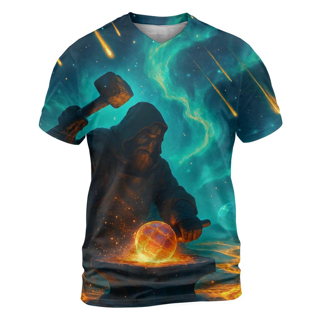 Crystal Nebula Forge statement graphic shirts