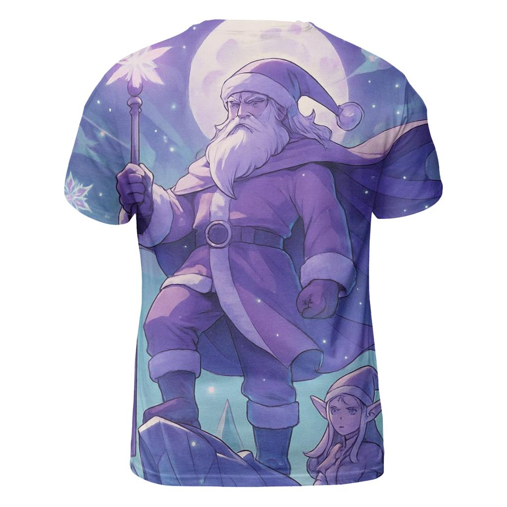 Frosted Anime Guardian Santa unique graphic print tees