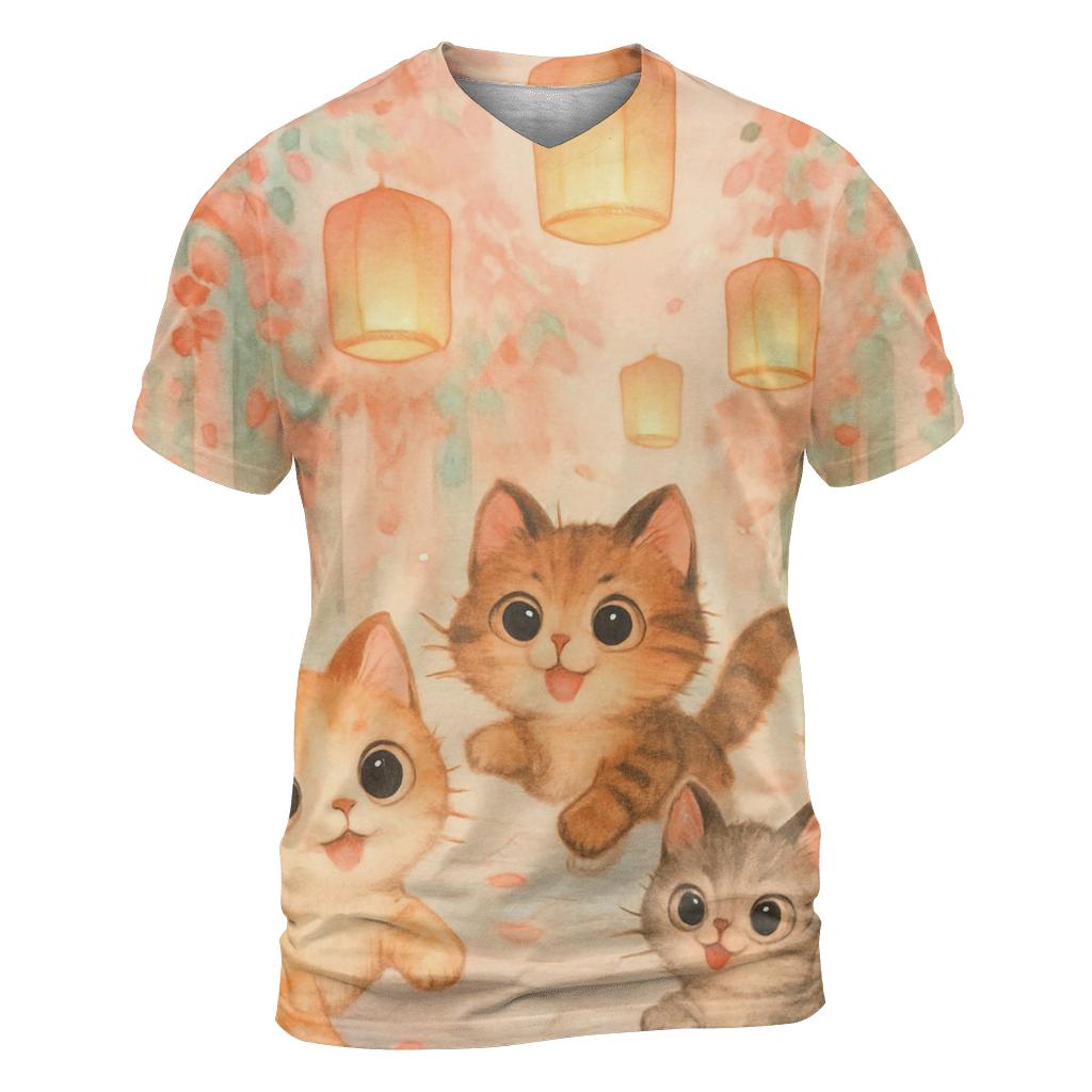 Lantern Alley Kittens designer pattern shirts