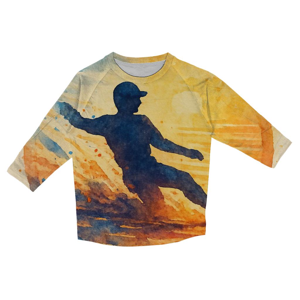 Blue Jays Retro Motion Badge fashion 3/4 sleeve shirts