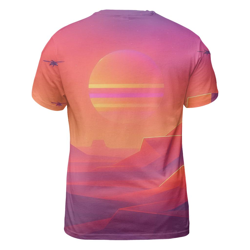 Sunset Circuit Mirage creative print fashion shirts