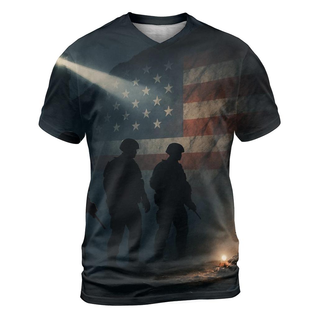 Quiet Beacon Patrol artistic all-over print tops