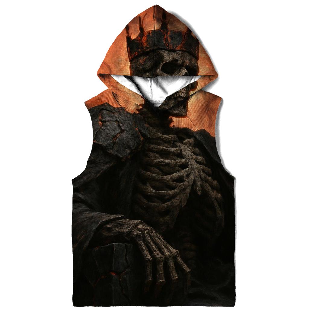 Ashen Throne Of The Skeleton King printed hoodies