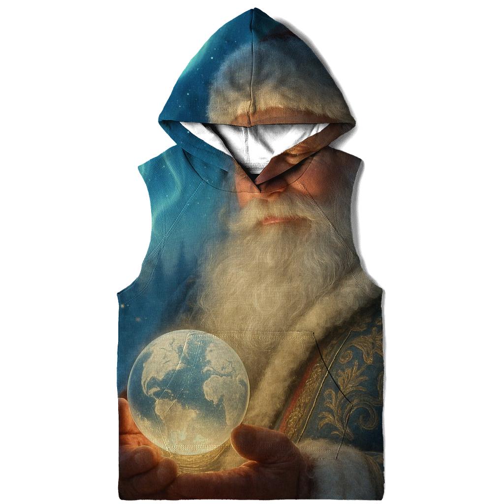 Grand Aurora Santa Portrait pullover hoodies