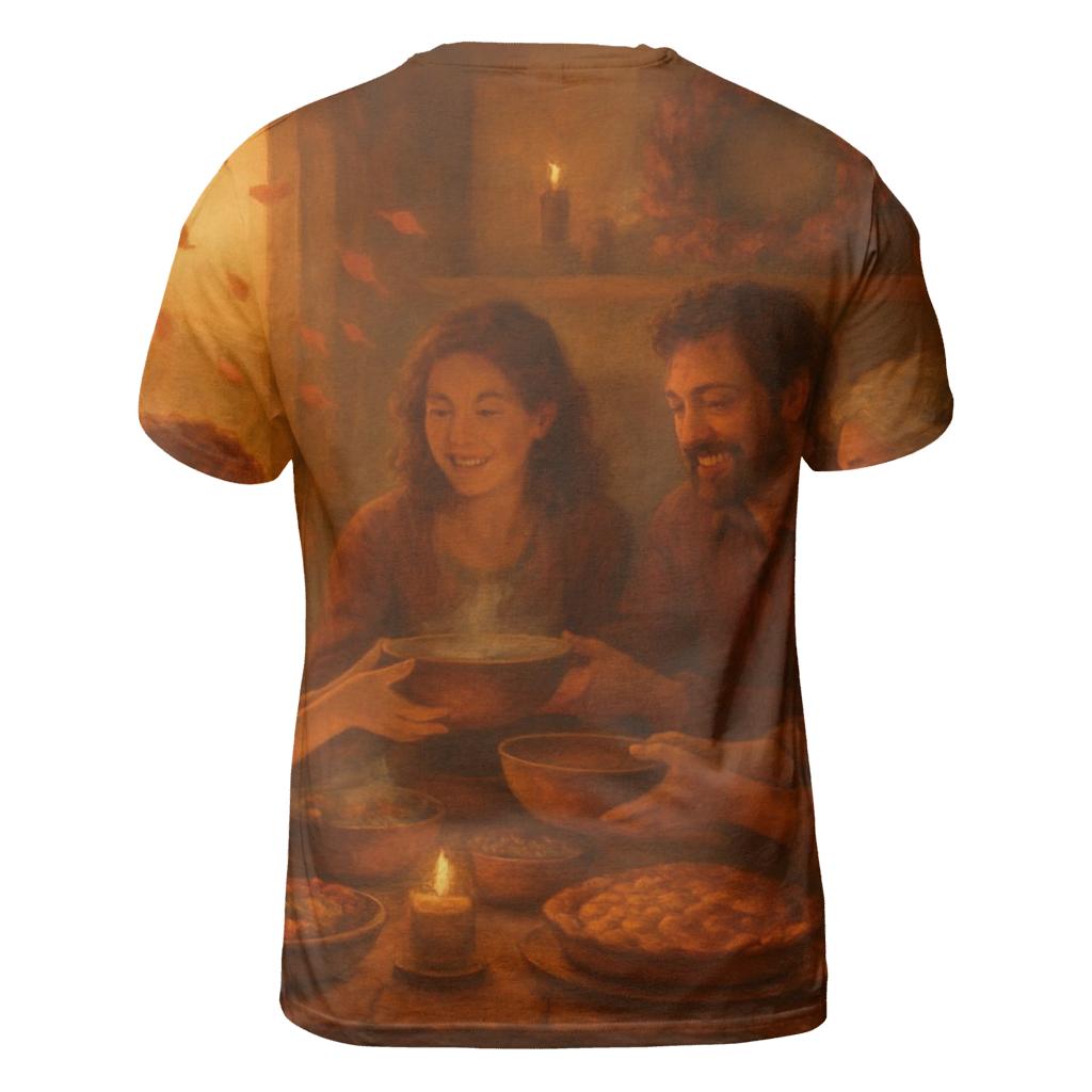 Harvest Hearth Family Circle artistic all-over print tops