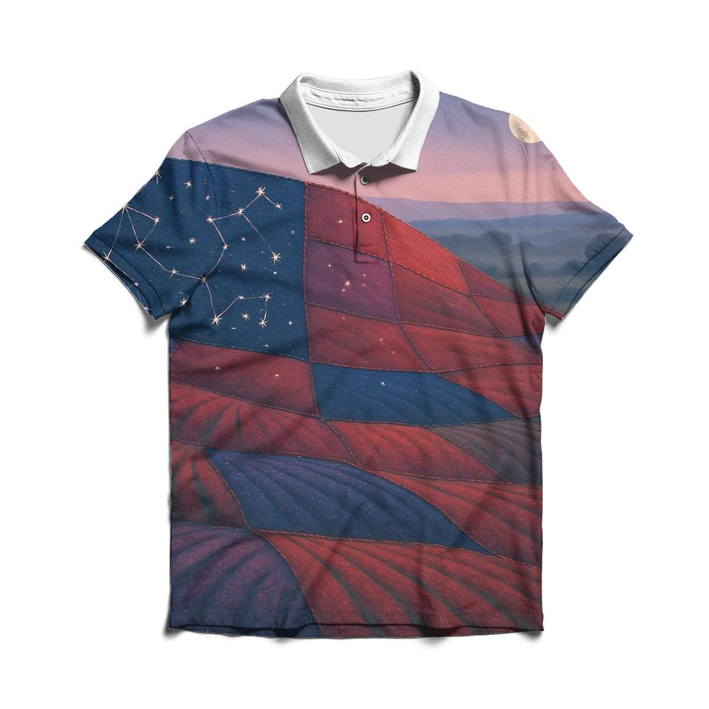 Constellation Quilt Field personalized polo shirts