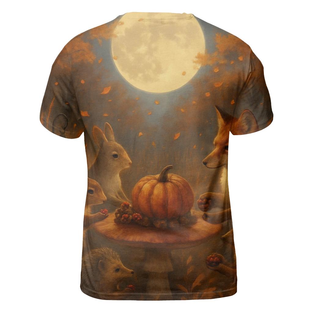 Woodland Feast Under Moonlight trendy printed shirt styles