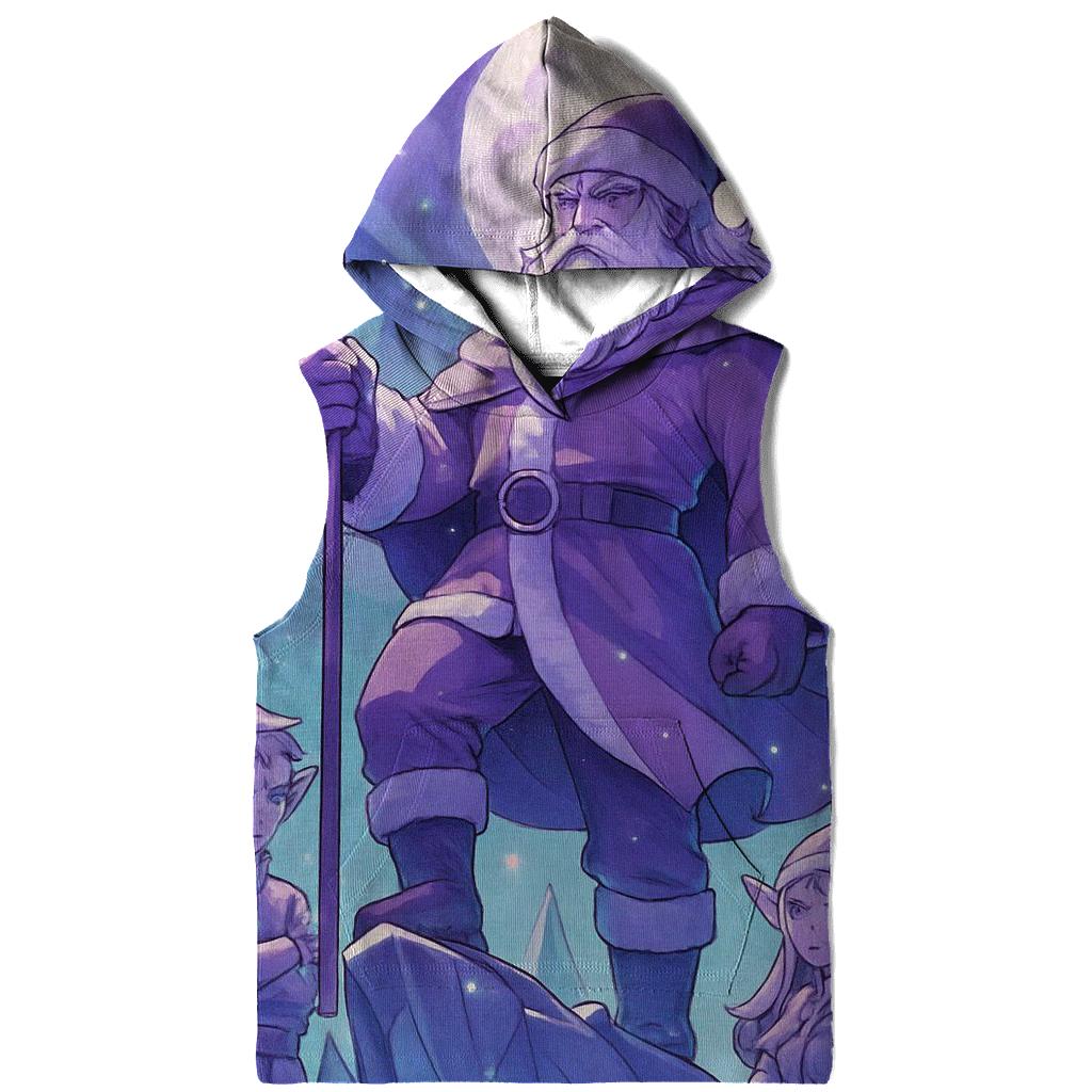 Frosted Anime Guardian Santa lightweight hoodies