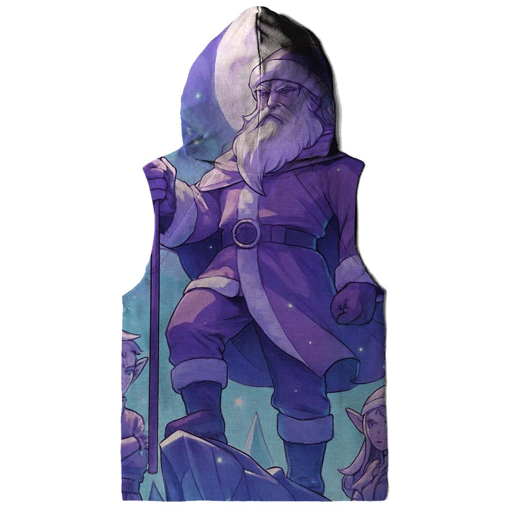 Frosted Anime Guardian Santa lightweight hoodies
