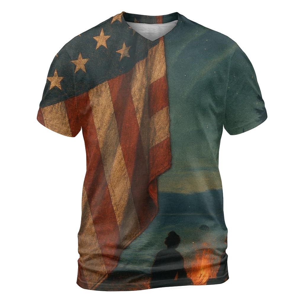 Vintage Campfire Standard trendy printed shirt styles
