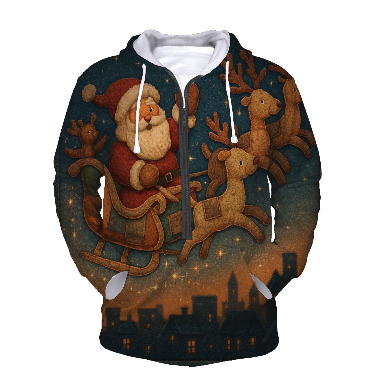 Santa Skyline Sleigh pullover hoodies